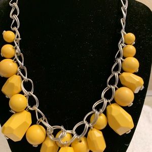 3/$30 Bohemian Bib Style Yellow Necklace with Matching Earrings